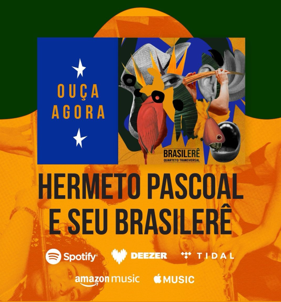 Link para ouvir o álbum "Brasilerê" do Quarteto Transversal
